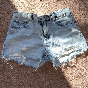 Lucky Brand Light Blue Distressed Denim Cutoff Shorts